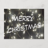 Briefkaart voor kerstmis met mousserend zilver (Voorkant)