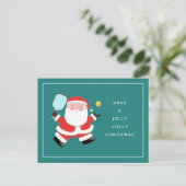 Briefkaart voor kerstmis met Pickleball (Staand voorkant)