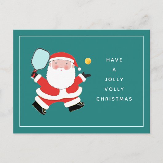 Briefkaart voor kerstmis met Pickleball (Voorkant)