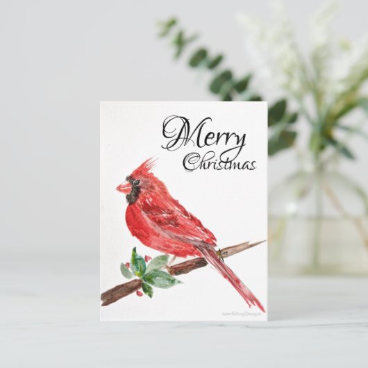 Briefkaart voor kerstmis thuis (Staand voorkant)