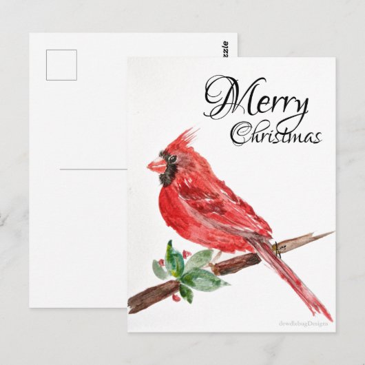 Briefkaart voor kerstmis thuis (Voorkant / Achterkant)