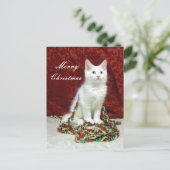 Briefkaart voor kerstmis van Bianca - Kat / Keuten (Staand voorkant)