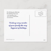 Briefkaart voor Kerstmis van Pet Care Professional (Achterkant)