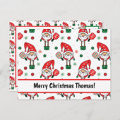 Briefkaart voor kerstpekelbal (Voorkant / Achterkant)