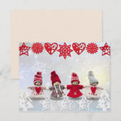 briefkaart voor kerstpoppen (Voorkant / Achterkant)
