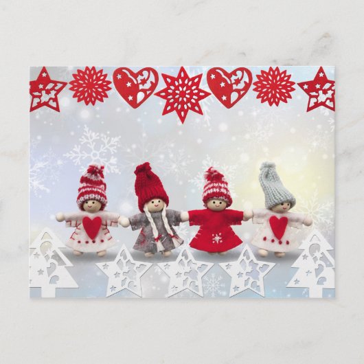 briefkaart voor kerstpoppen (Voorkant)