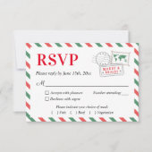 Briefkaart voor kerstreisfeest RSVP-kaart (Voorkant)
