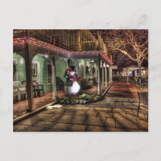 briefkaart voor kerstsneeuwpoppen (Voorkant)