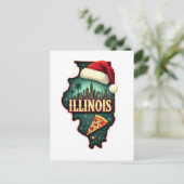 Briefkaart voor kerstvakantie in de staat Illinois (Staand voorkant)