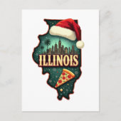 Briefkaart voor kerstvakantie in de staat Illinois (Voorkant)