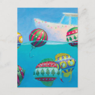 Briefkaart voor kerstvisten