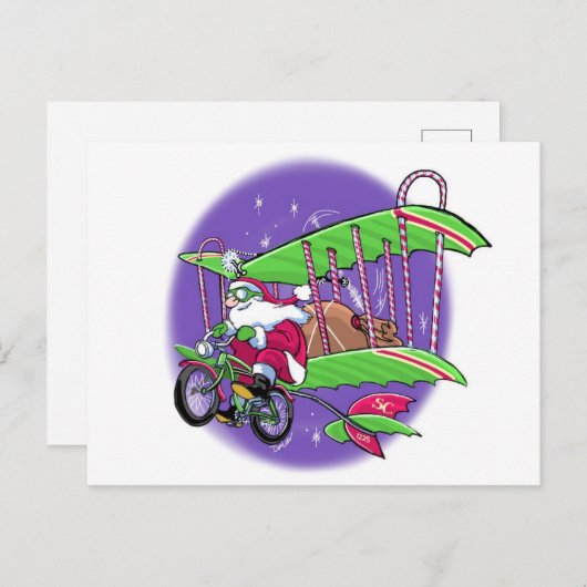 Briefkaart voor kerstvliegers (Voorkant / Achterkant)