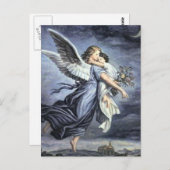 Briefkaart voor kinderen en engel (Voorkant / Achterkant)