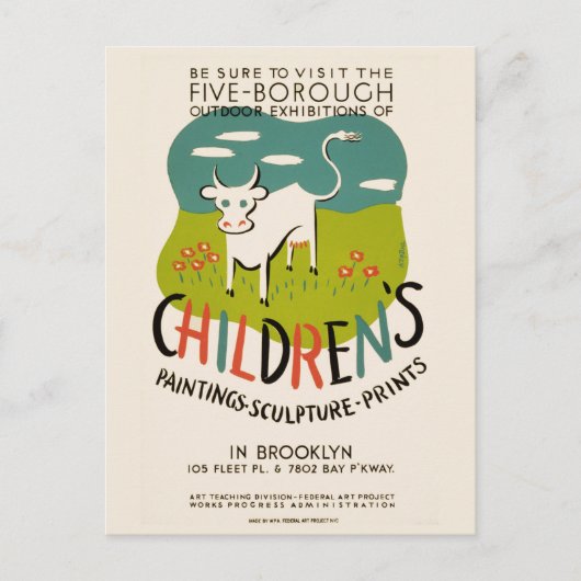  briefkaart voor kinderkunst (Voorkant)