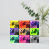 Briefkaart voor kleurenblinde gitaar (Staand voorkant)