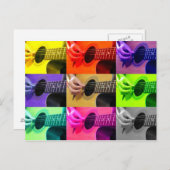 Briefkaart voor kleurenblinde gitaar (Voorkant / Achterkant)