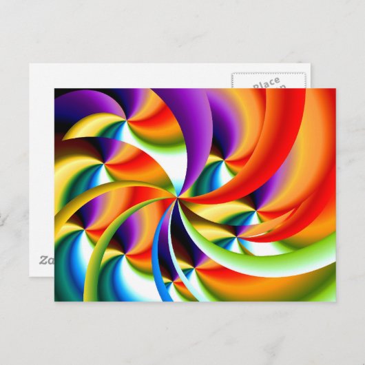 Briefkaart voor kleurrijk abstract ontwerp (Voorkant / Achterkant)