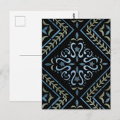 Briefkaart voor kleurrijk floreel ontwerp (Voorkant / Achterkant)