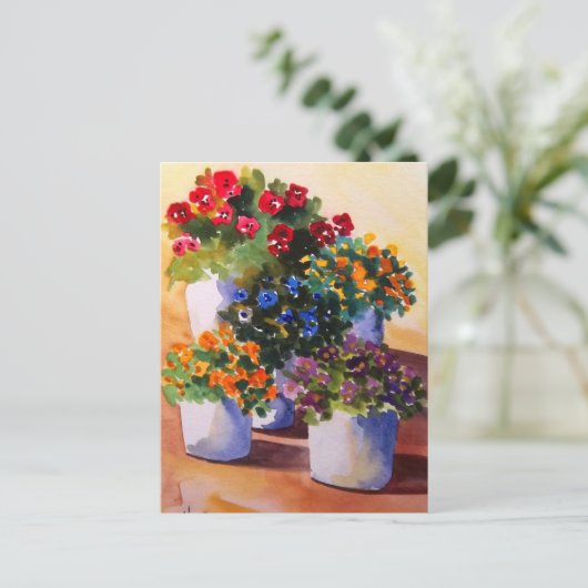 Briefkaart voor kleurrijke blokjes (Staand voorkant)