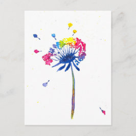 Briefkaart voor kleurrijke regenboog
