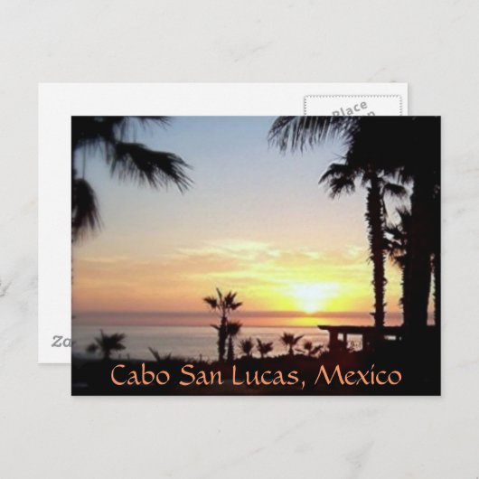 briefkaart voor koolzonsondergang (Voorkant / Achterkant)