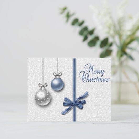 Briefkaart voor kort Elegant kerstbal (Staand voorkant)