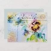 briefkaart voor kunstbloemen (Voorkant / Achterkant)