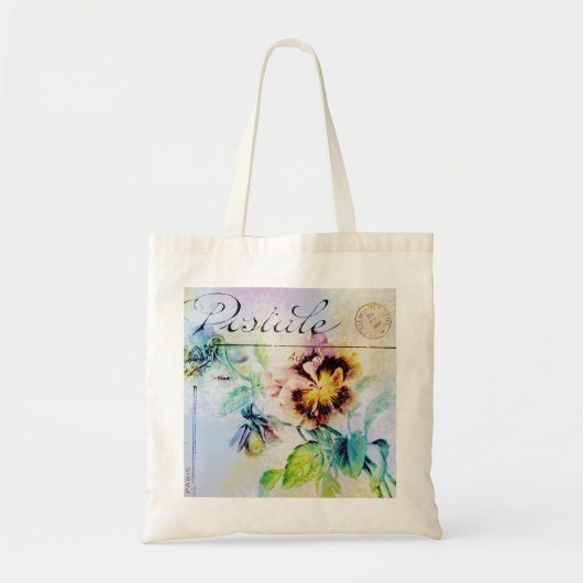  briefkaart voor kunstbloemen tote bag (Voorkant)