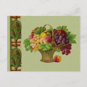 Briefkaart voor  kunstfruitmandje