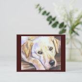 Briefkaart voor labrador Retriever (Staand voorkant)