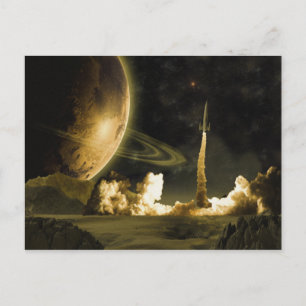  Briefkaart voor lancering van raketten