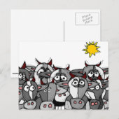 briefkaart voor 'landmeisjes' (Voorkant / Achterkant)