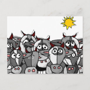 briefkaart voor 'landmeisjes'