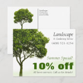 Briefkaart voor Landschap, Lawn of Gardening (Voorkant / Achterkant)
