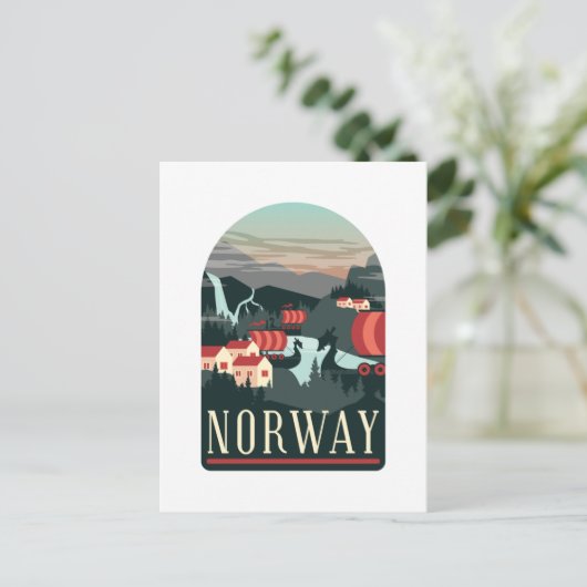 Briefkaart voor landschapsreizen (Staand voorkant)