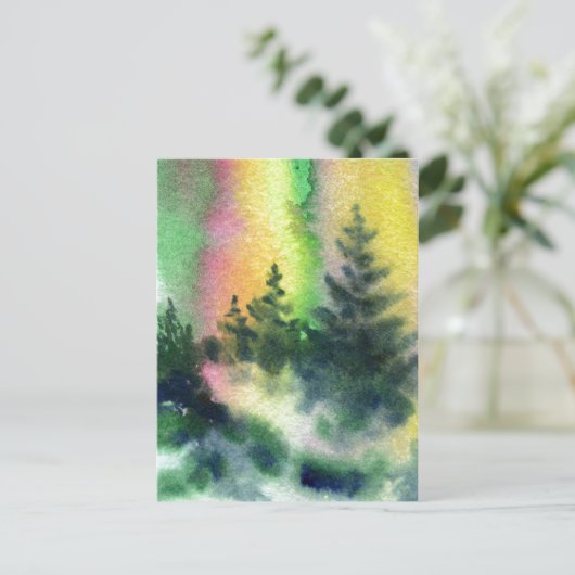 briefkaart voor landwegen "Northern Lights #1" (Staand voorkant)