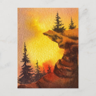 briefkaart voor landwegen "Pines on the Edge"