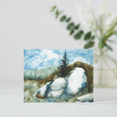 briefkaart voor landwegen "Rocks and Pine" (Staand voorkant)