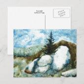 briefkaart voor landwegen "Rocks and Pine" (Voorkant / Achterkant)