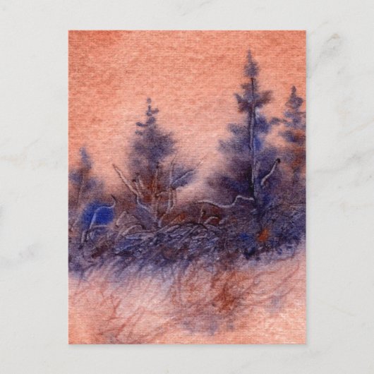 briefkaart voor landwegen "Sienna Pines" (Voorkant)