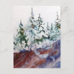 briefkaart voor landwegen "Snowy Morn"