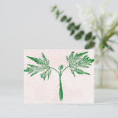 briefkaart voor landwegen "Winter Leaf #3" (Staand voorkant)