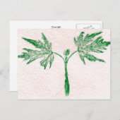 briefkaart voor landwegen "Winter Leaf #3" (Voorkant / Achterkant)