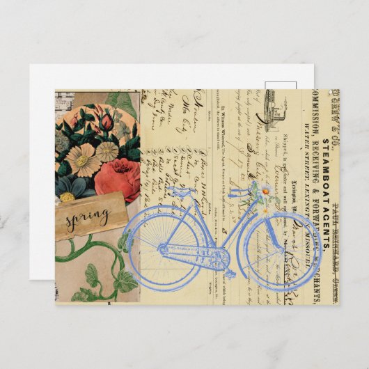 Briefkaart voor lentemijflaag (Voorkant / Achterkant)