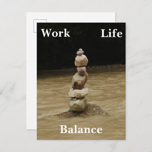 Briefkaart voor levensbalans werken (Voorkant / Achterkant)