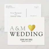 briefkaart voor liefdesbruiloft voor een uitnodigi (Voorkant / Achterkant)