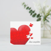 briefkaart voor liefdeshartspuzzel (Staand voorkant)