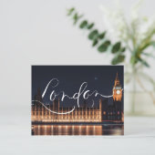 Briefkaart voor Londense/Big Ben Calligraphy (Staand voorkant)