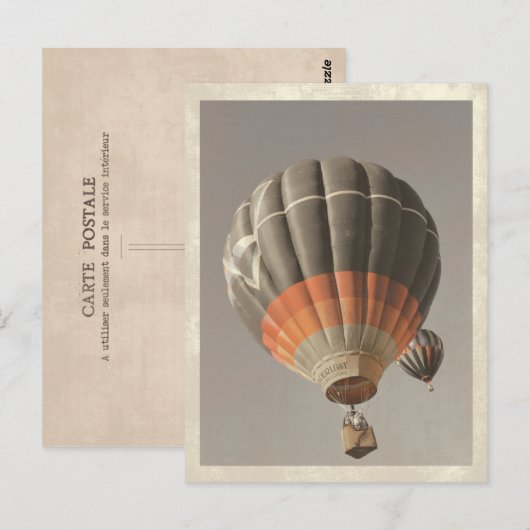 Briefkaart voor luchtballon (Voorkant / Achterkant)