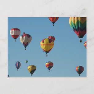 Briefkaart voor luchtballon met luchtvulling